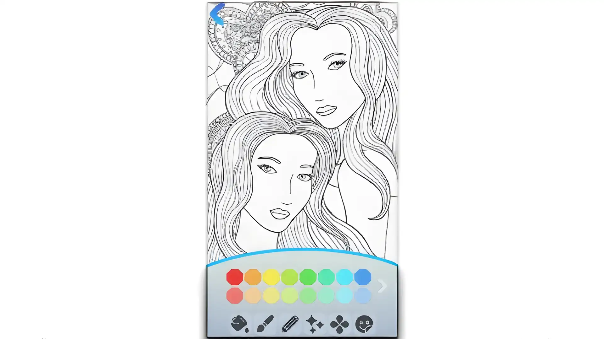 女孩的着色页