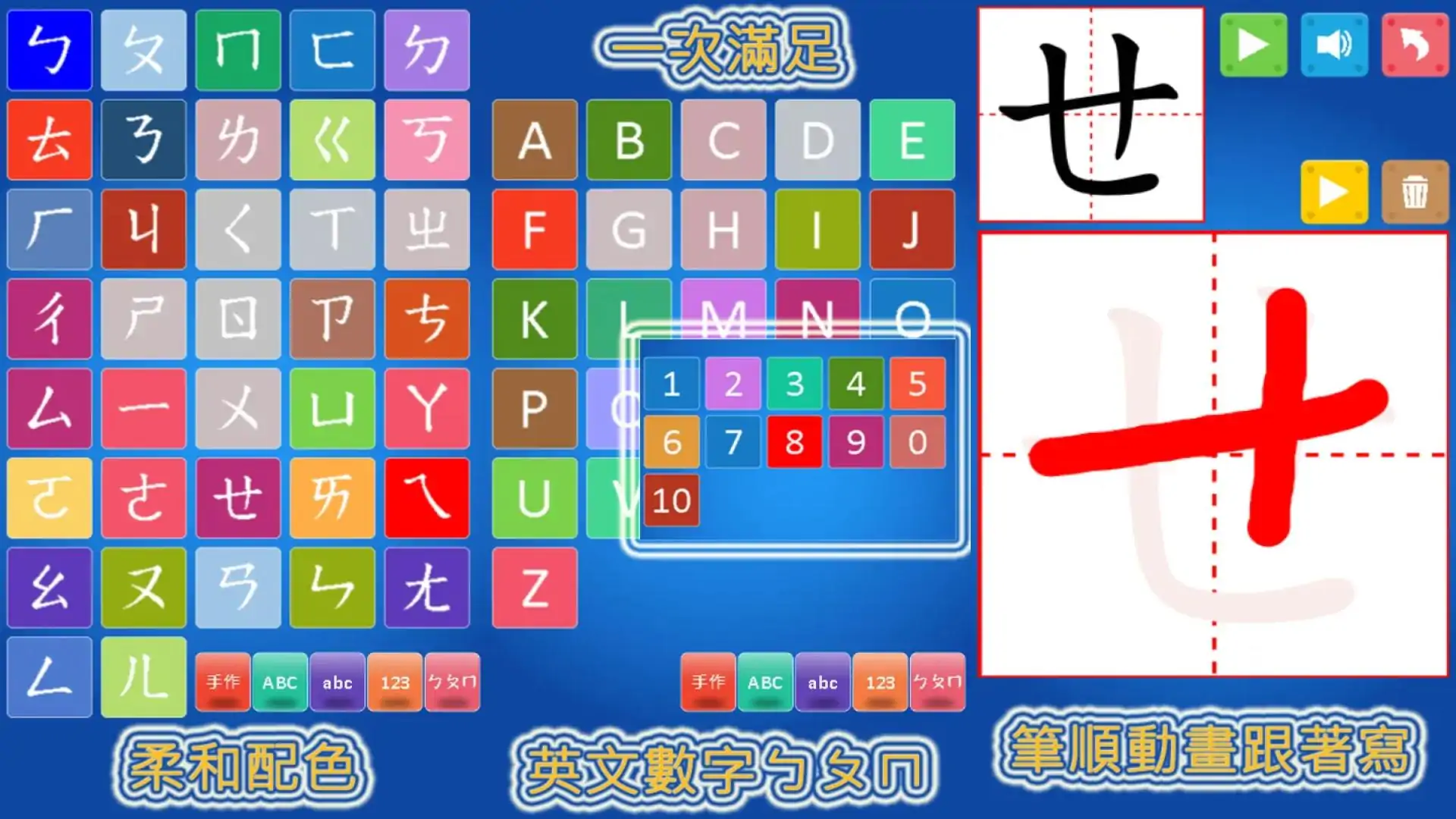 幼儿学发音ㄅㄆㄇABC123