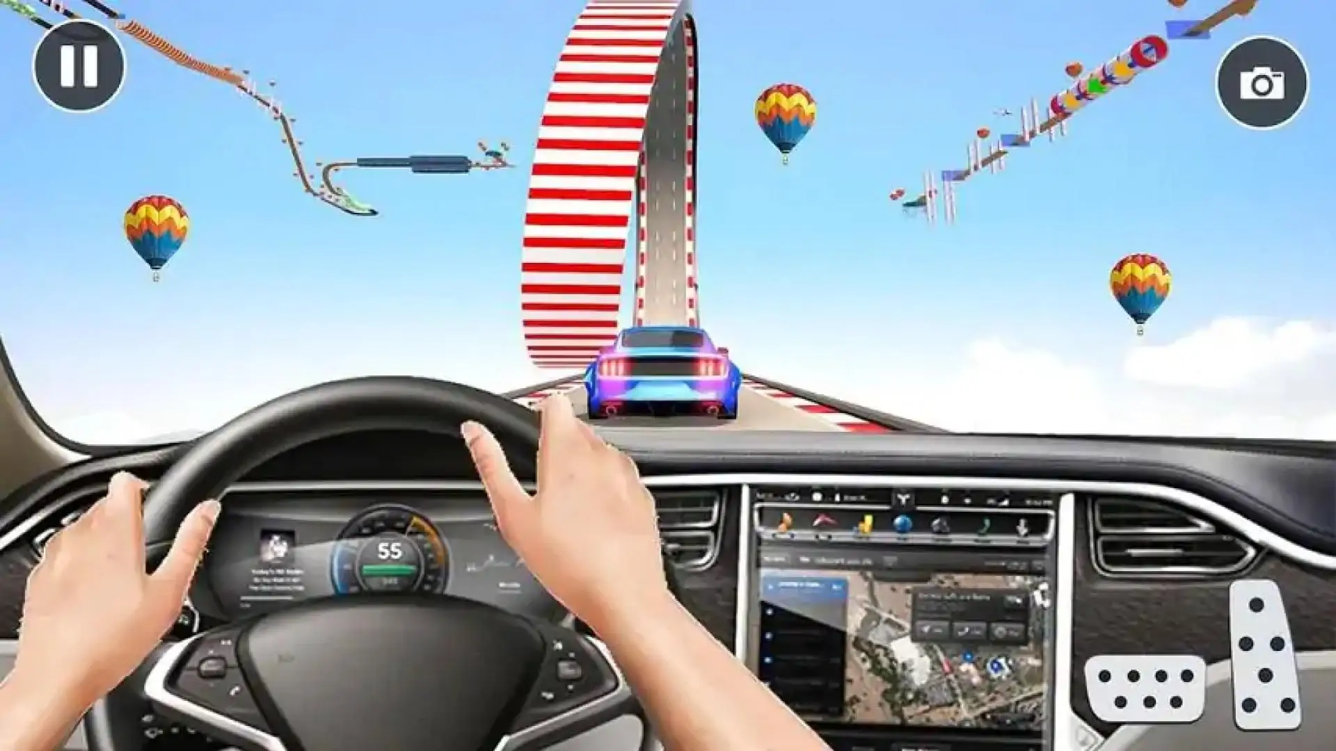 疯狂汽车特技游戏3D