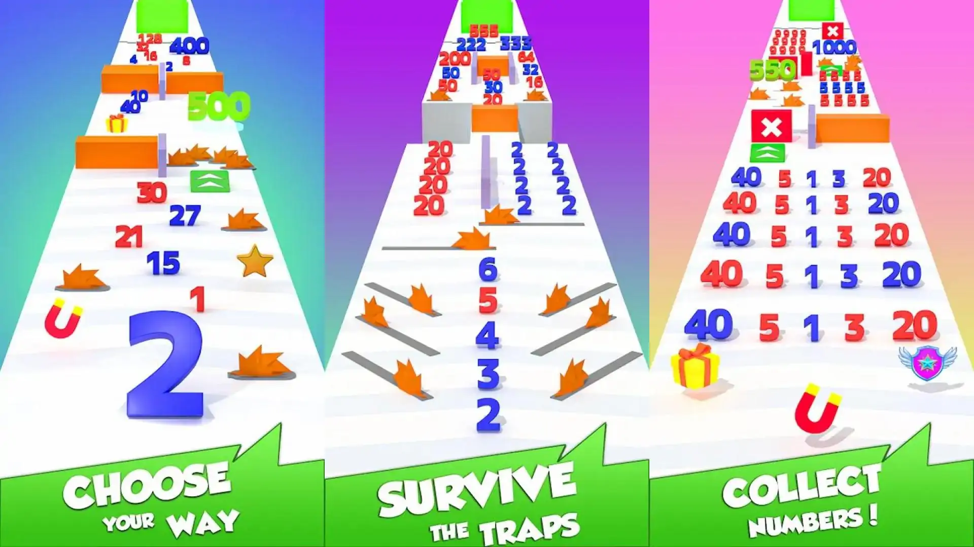 数字疯狂跑合并游戏