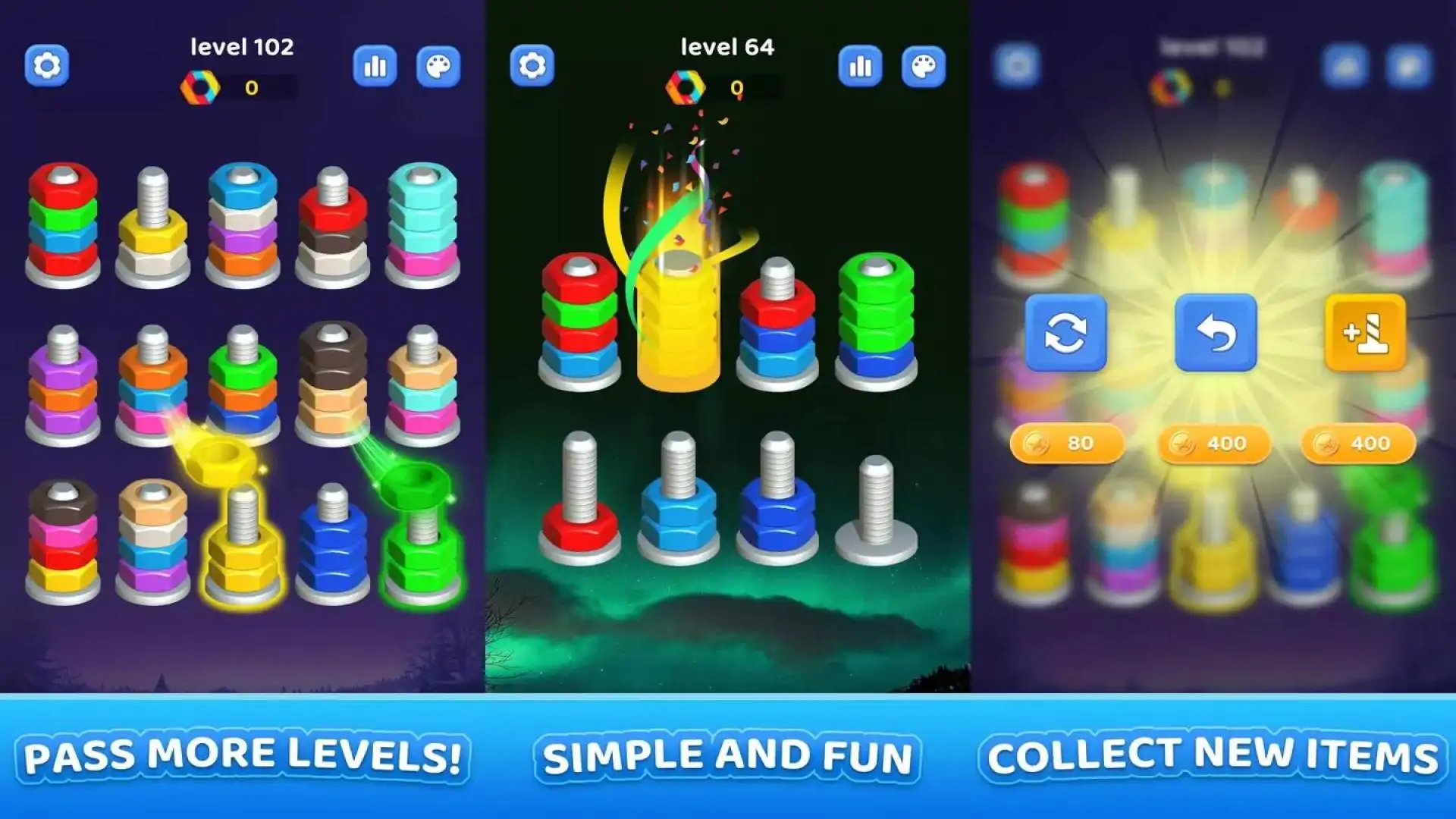 螺母螺栓排序-螺钉3D