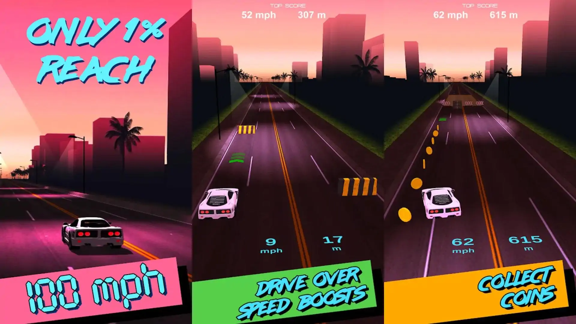 Turbo'84：复古joyride。快速开车，不要崩溃！