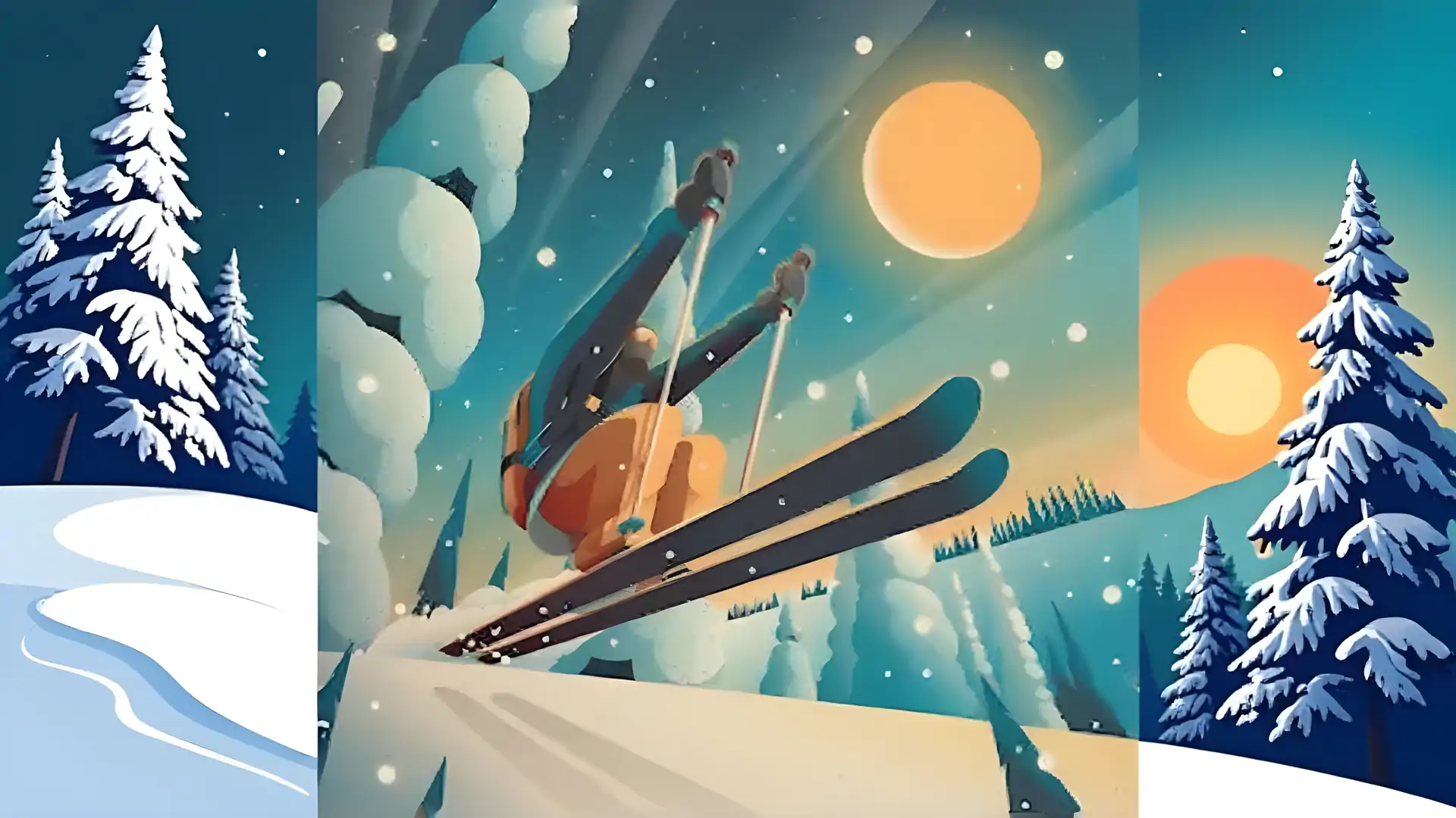 雪山滑雪大冒险1