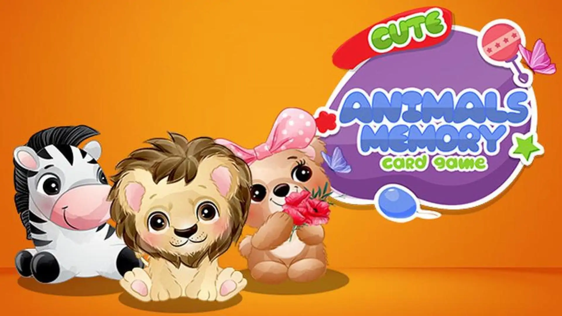 Cute Animals Memory Card Game