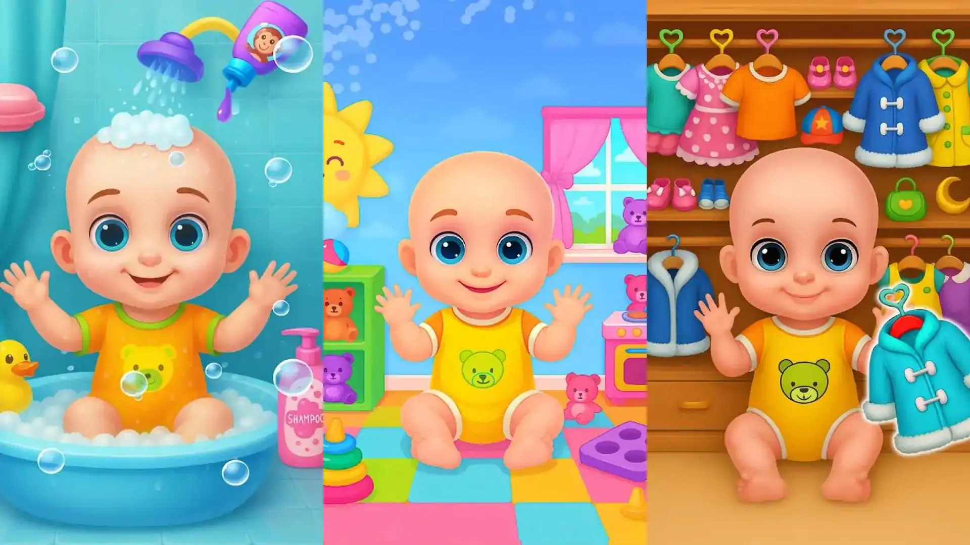保姆日托游戏&婴儿护理和打扮