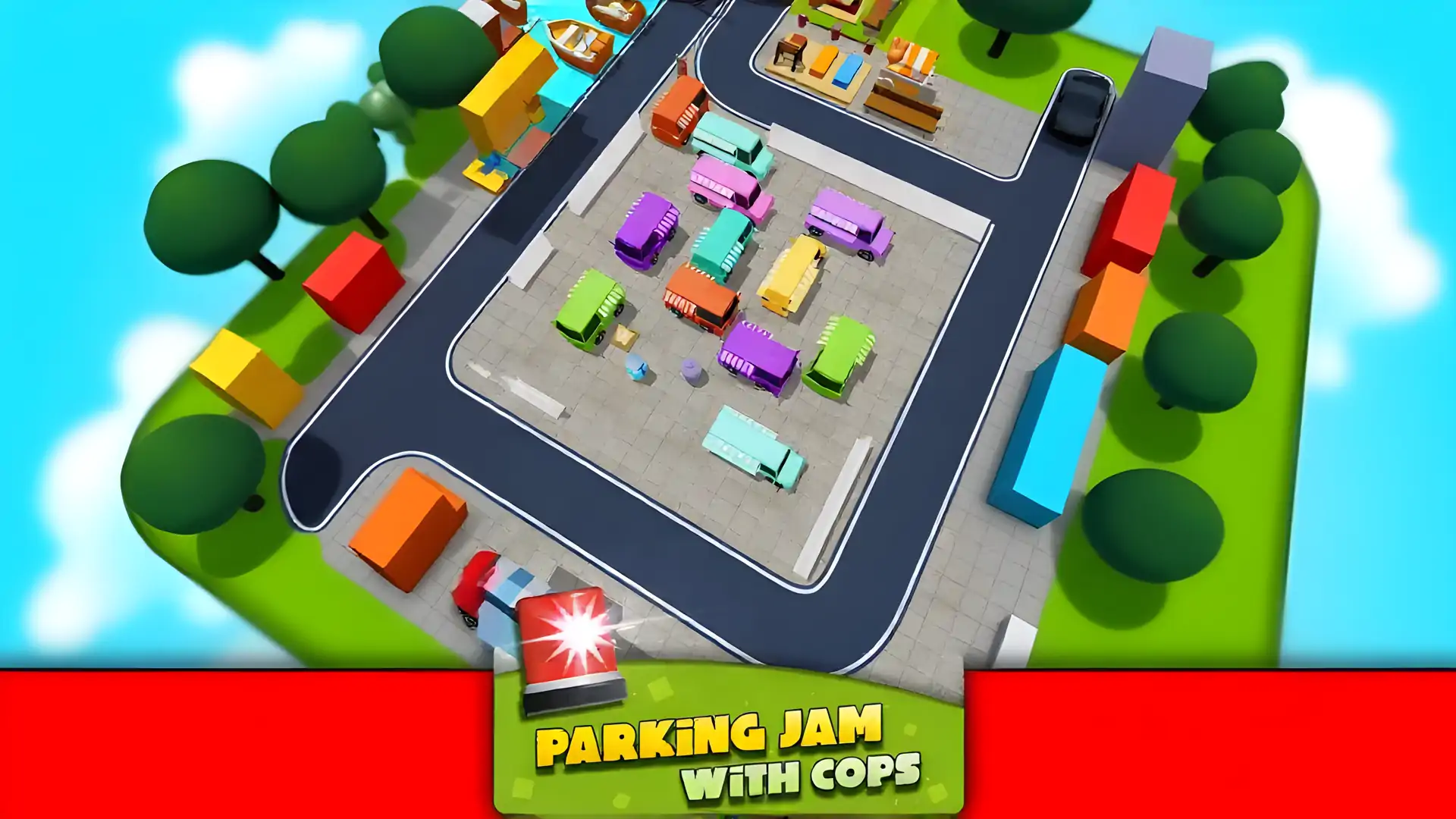 与警察一起停车堵塞3D