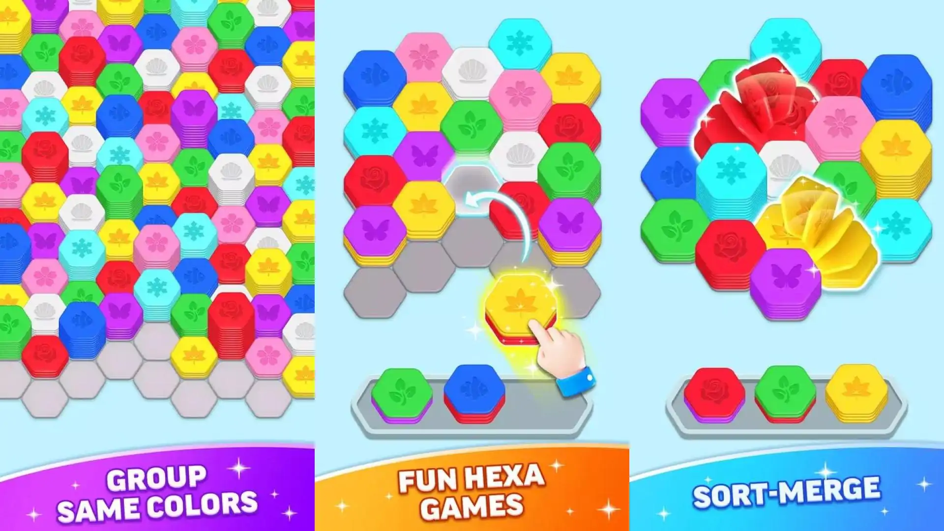 HexaFun：合并难题