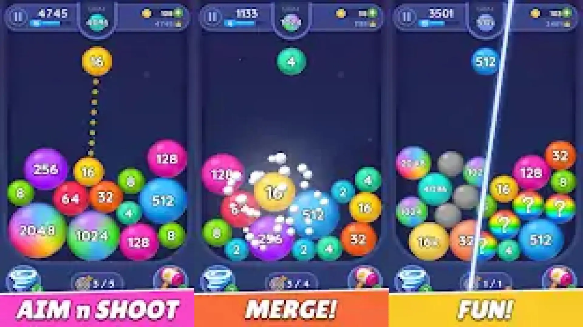 2048合并气泡！