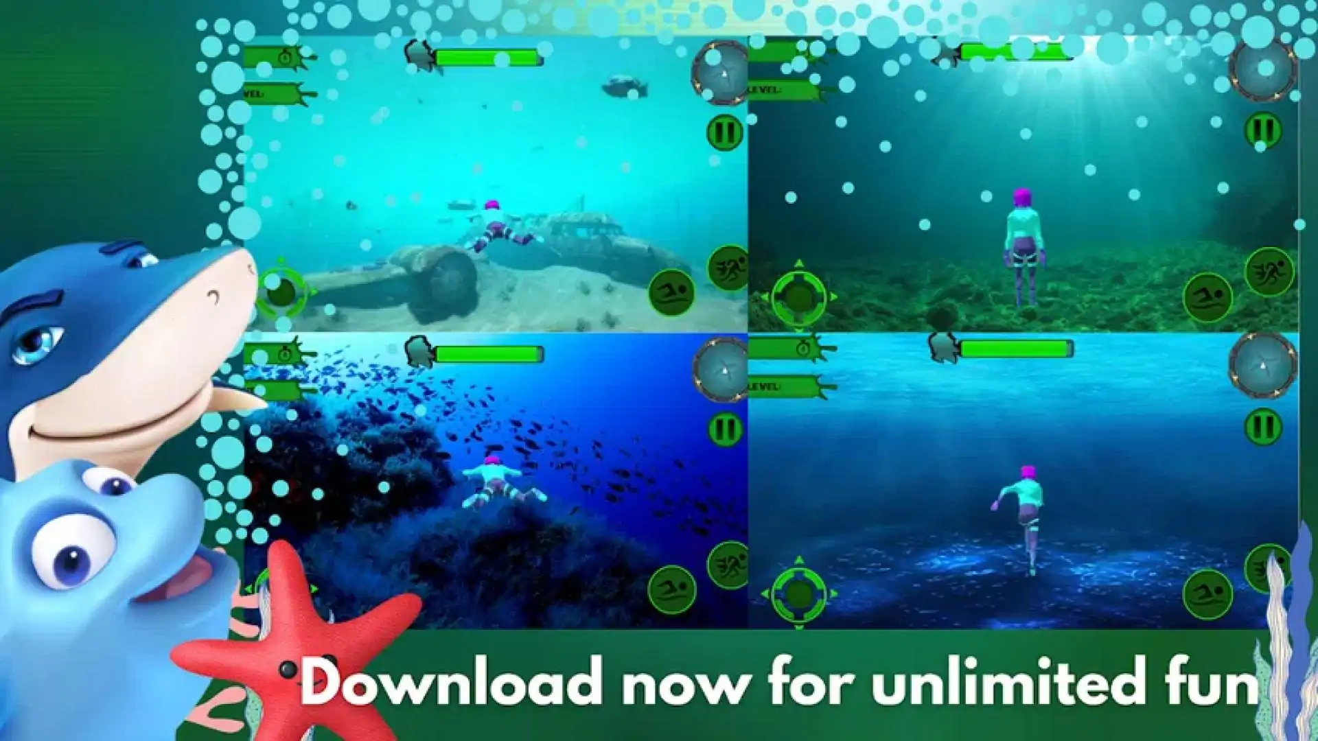 水下AquaQueenMaster3D：水肺历险记
