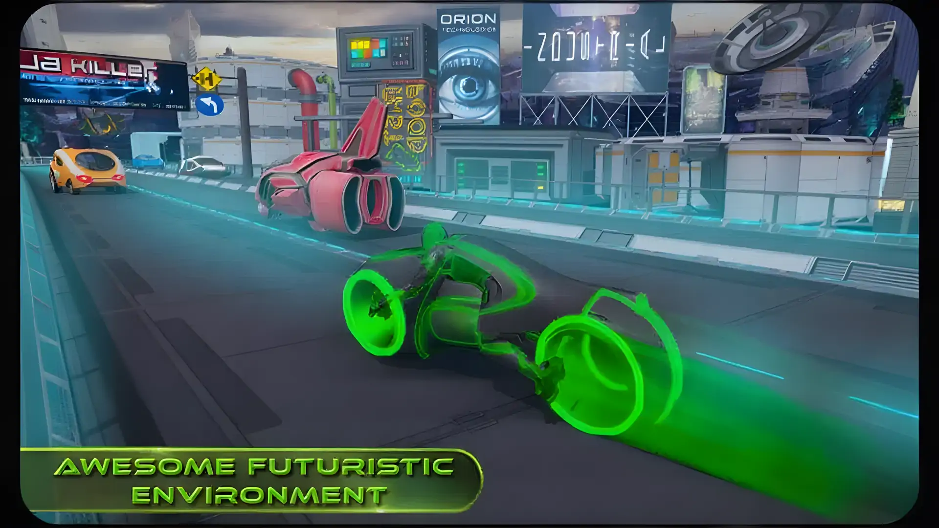 TronBikeStuntRacer2019：未来派Tron自行车