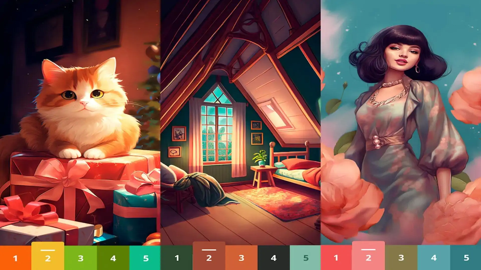 一天涂色:按数字涂色