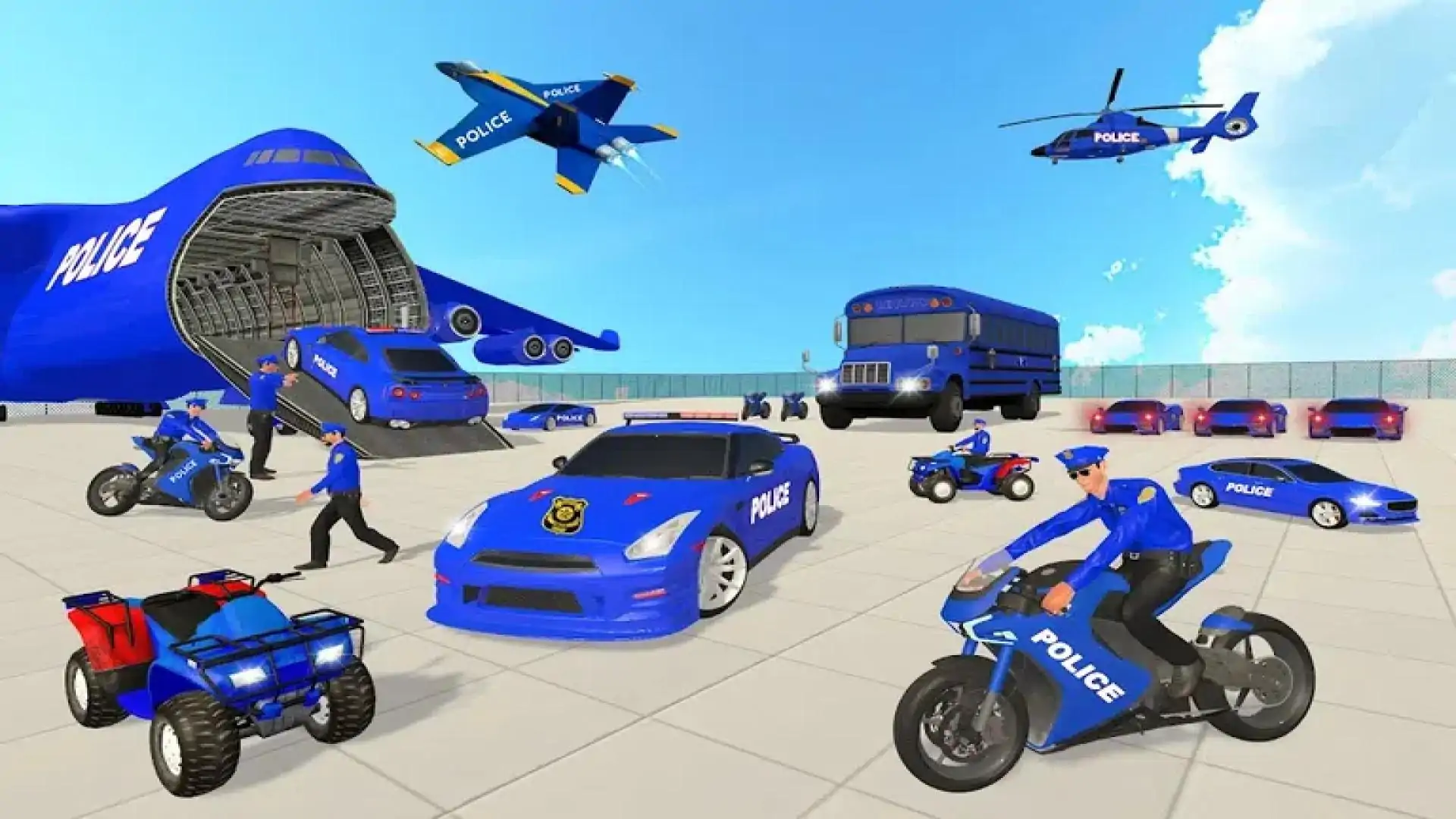 警车-货运卡车3D