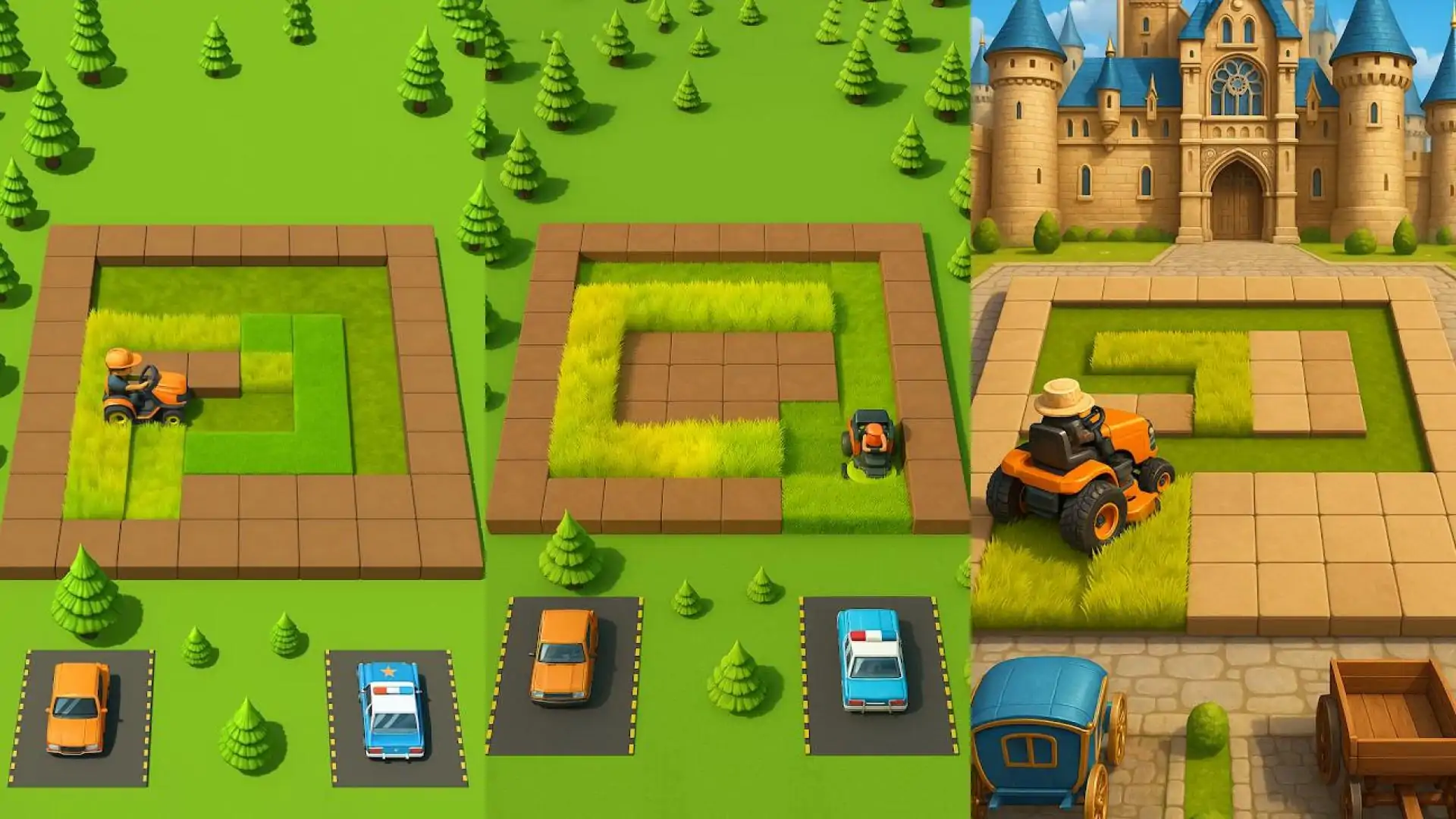 修剪草坪：趣味割草