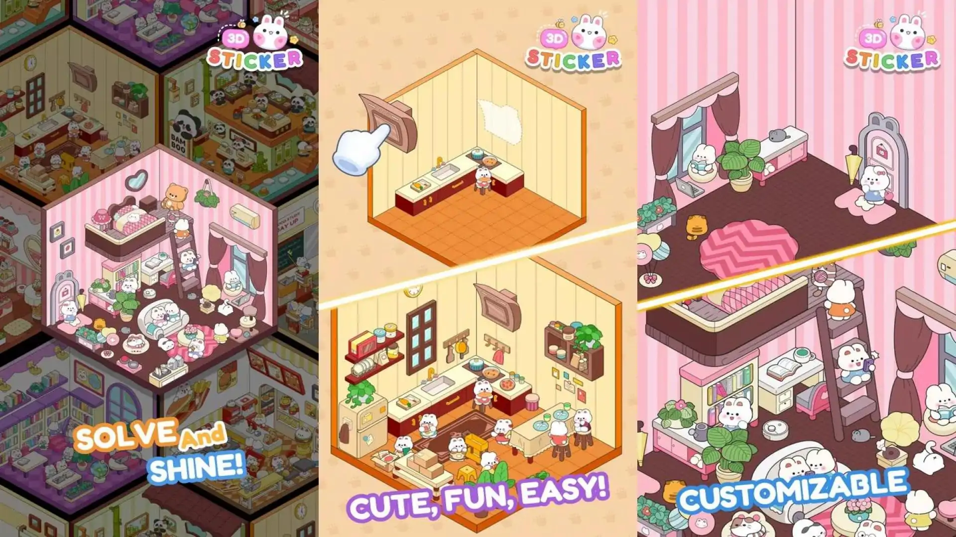 房间装饰：3D贴纸