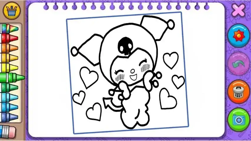 黑美三丽鸥着色