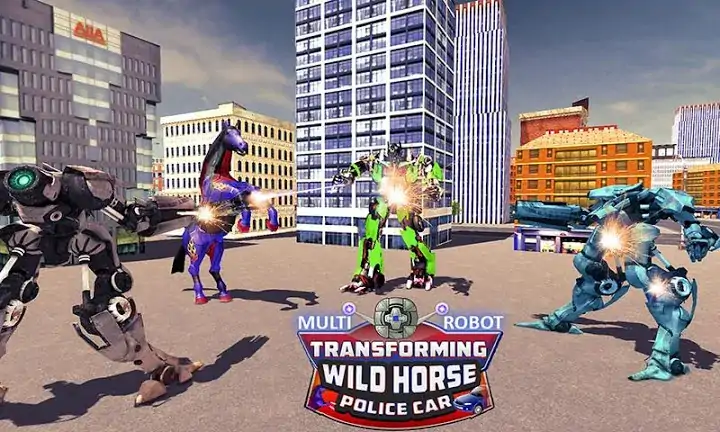 野马警车变形机器人