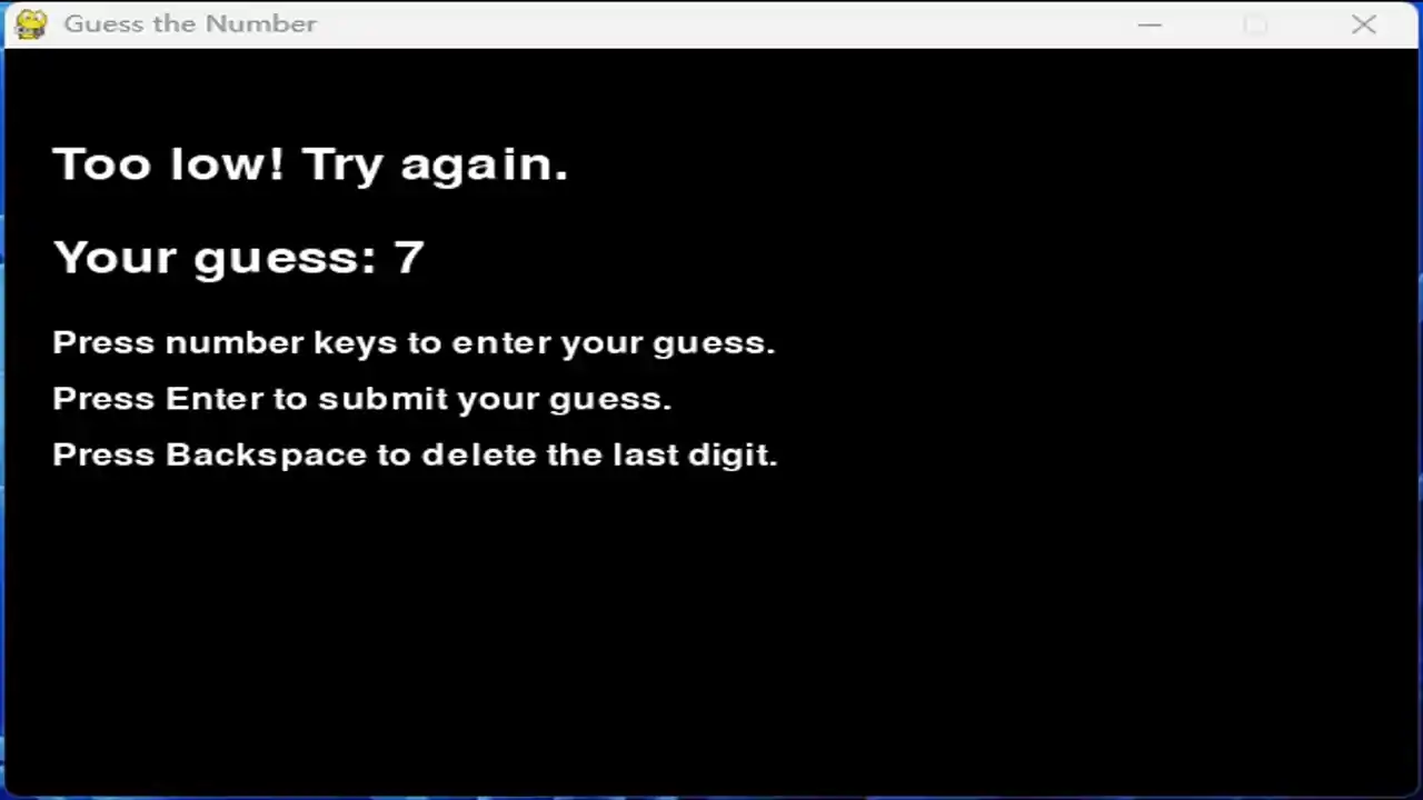 Mini Game:Guess numbers