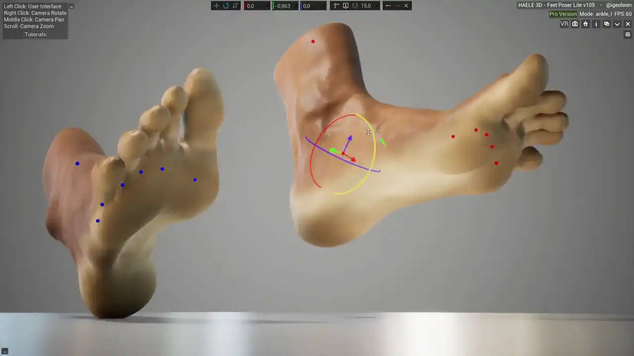 HAELE 3D - 足部姿势 Lite - 绘画参考