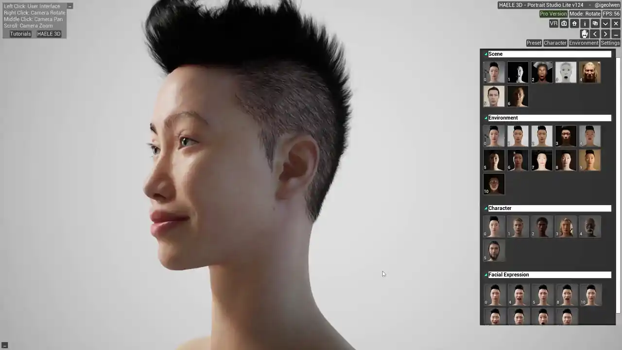 HAELE 3D - 肖像工作室 Lite - 绘画参考