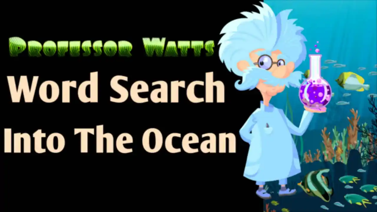Professor Watts Word Search: Into The Ocean