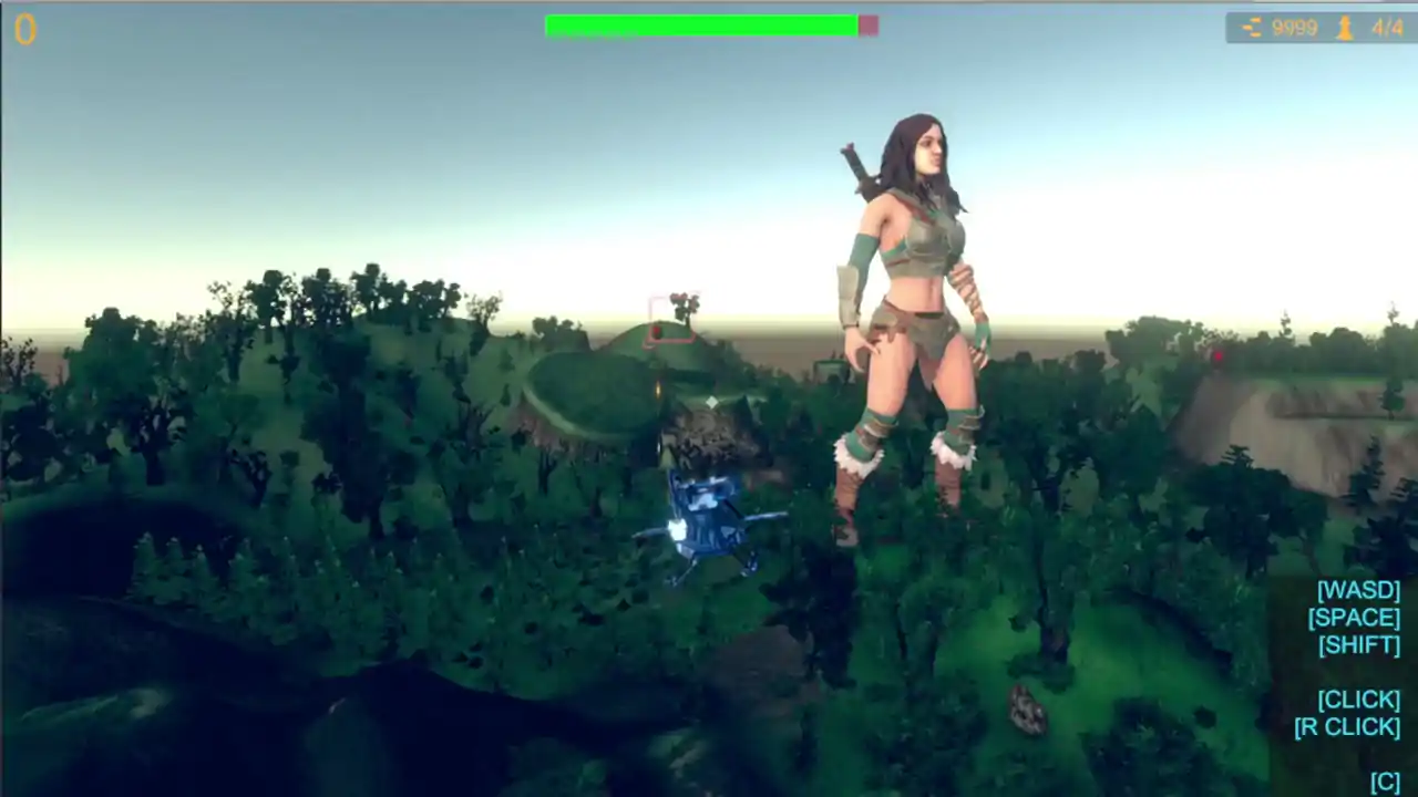 Save Giant Girl from monsters 2