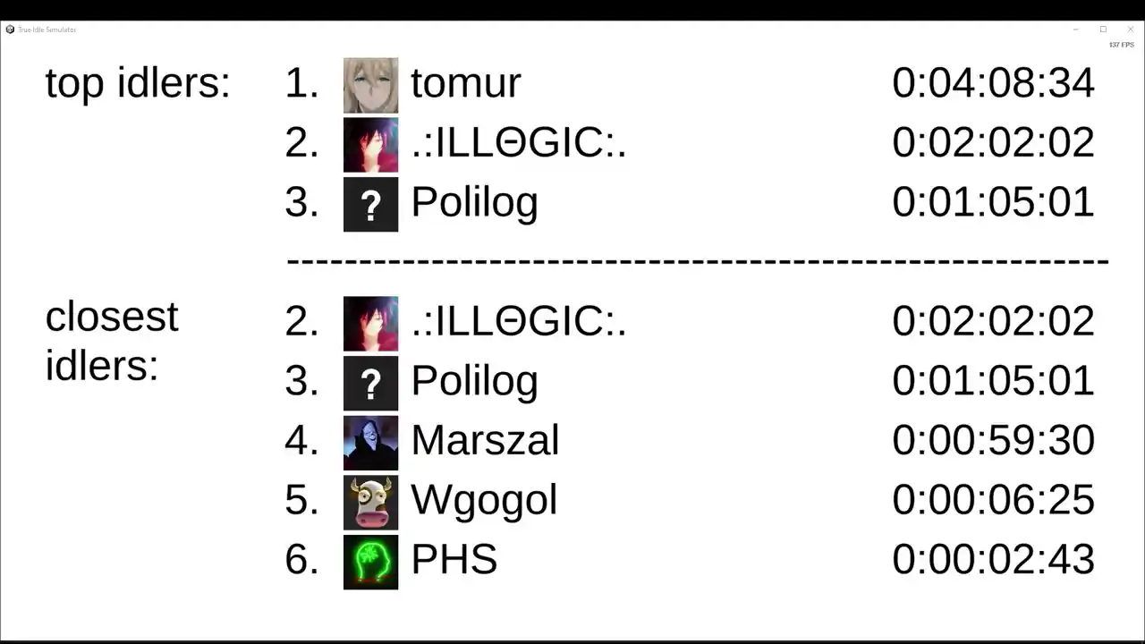 TIS - True Idle Simulator