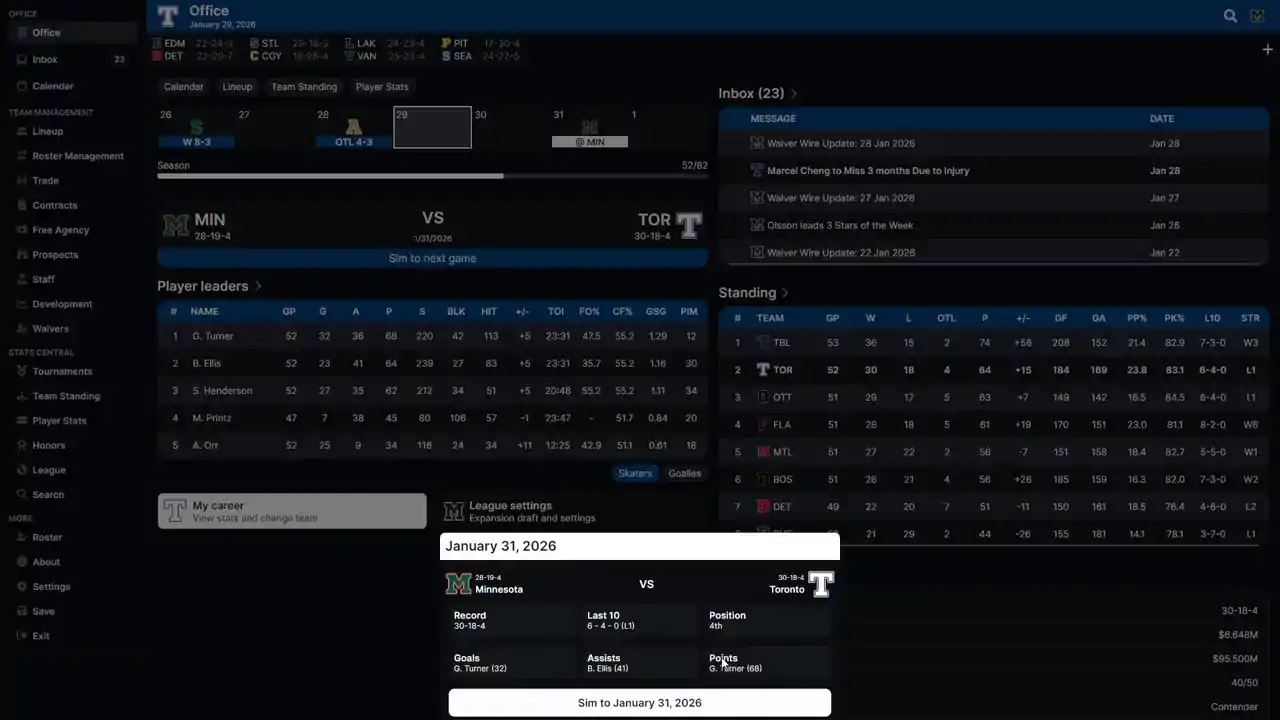 Hockey Legacy Manager 26