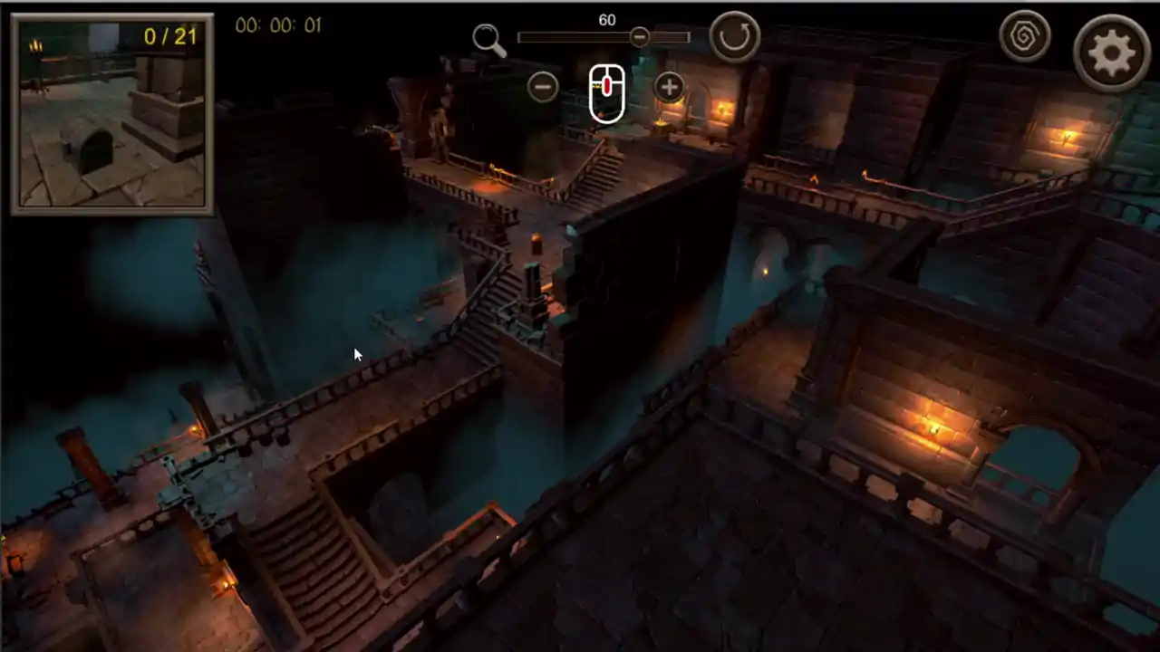 Hidden Dungeon Top-Down 3D