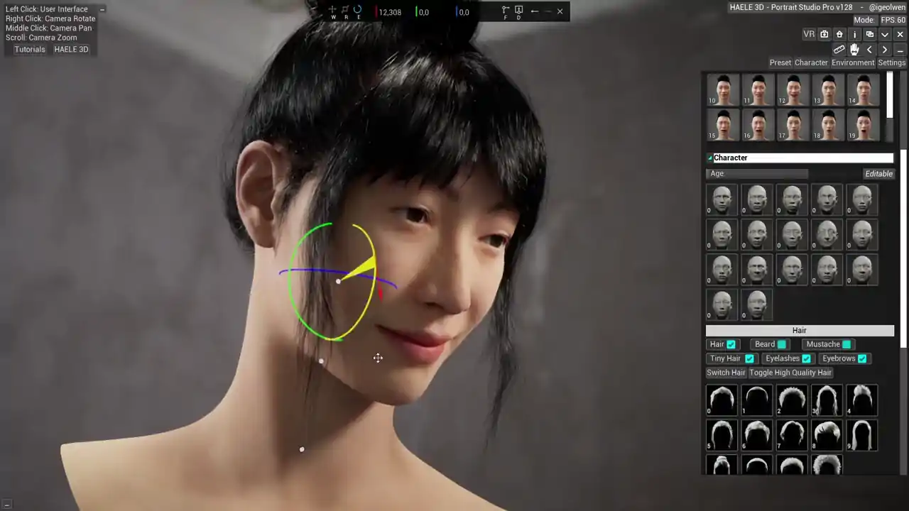 HAELE 3D - 肖像工作室 Pro - 绘画参考