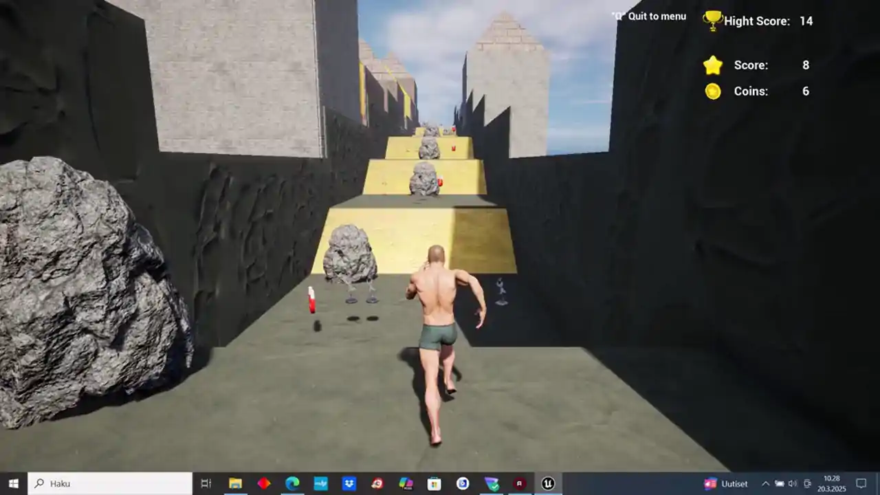 Man Without Clothes Runner