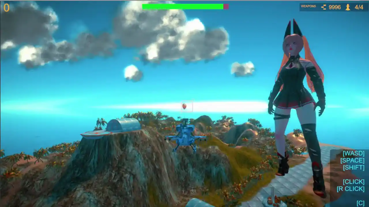 Save Giant Girl from monsters