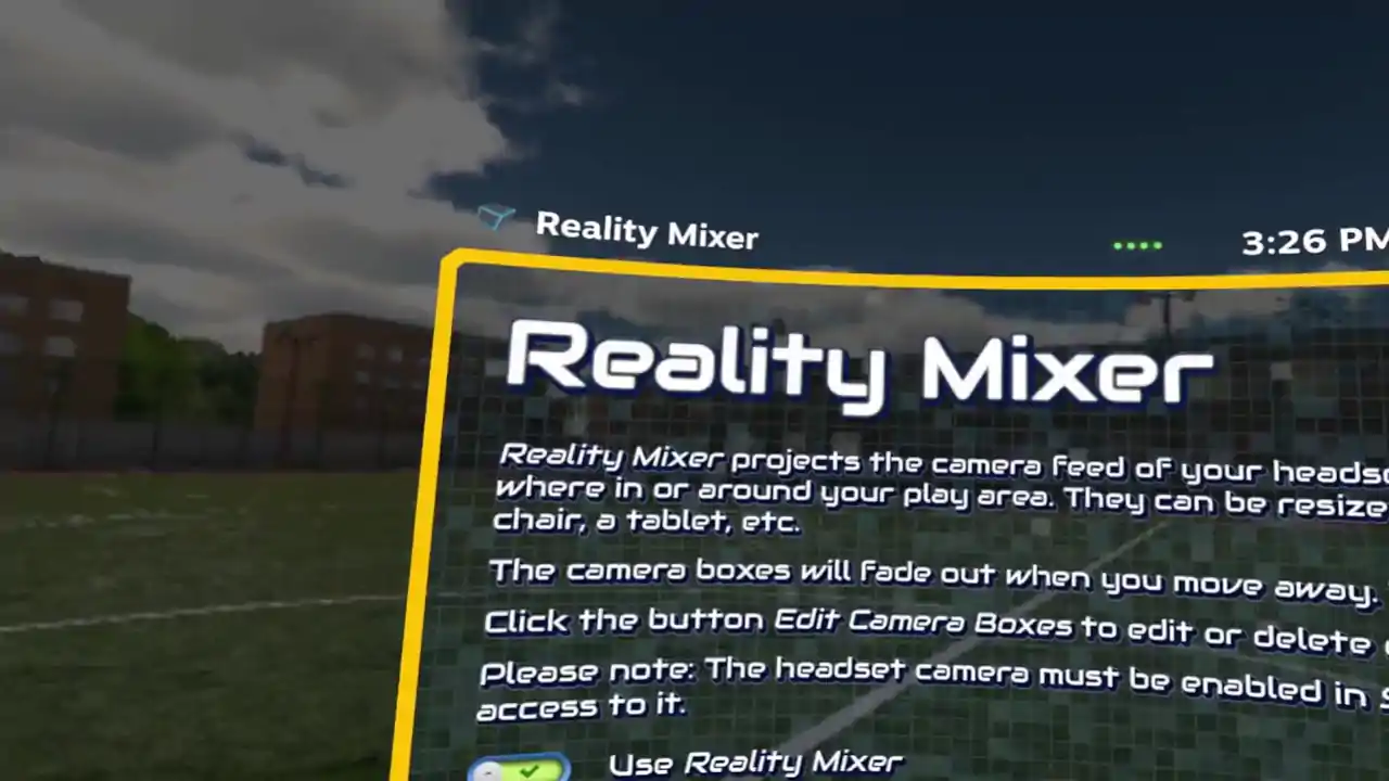 Reality Mixer - Mixed Reality for VR headsets