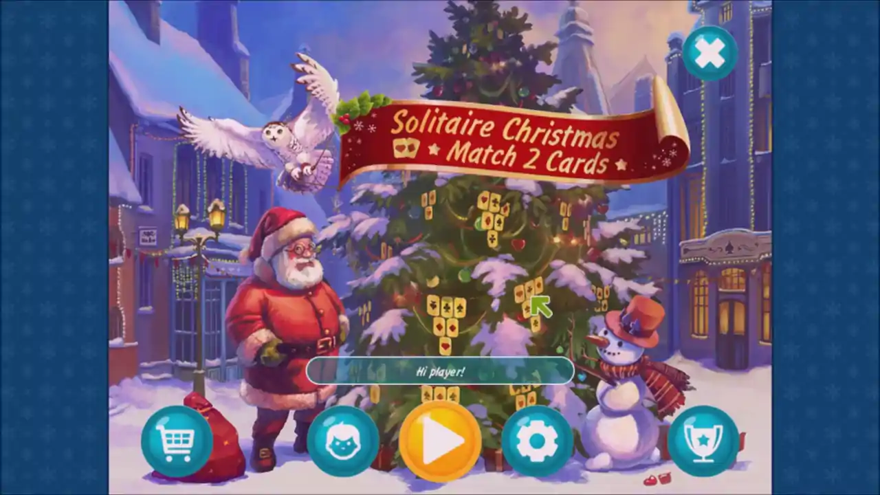 Solitaire Christmas. Match 2 Cards