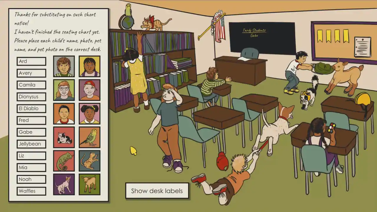 Deductopia Chapter 1: Bring Your Pet to School Day