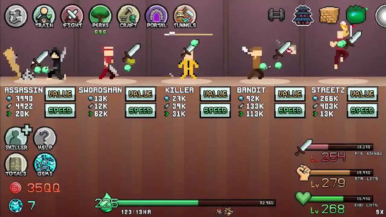 Idle Skilling