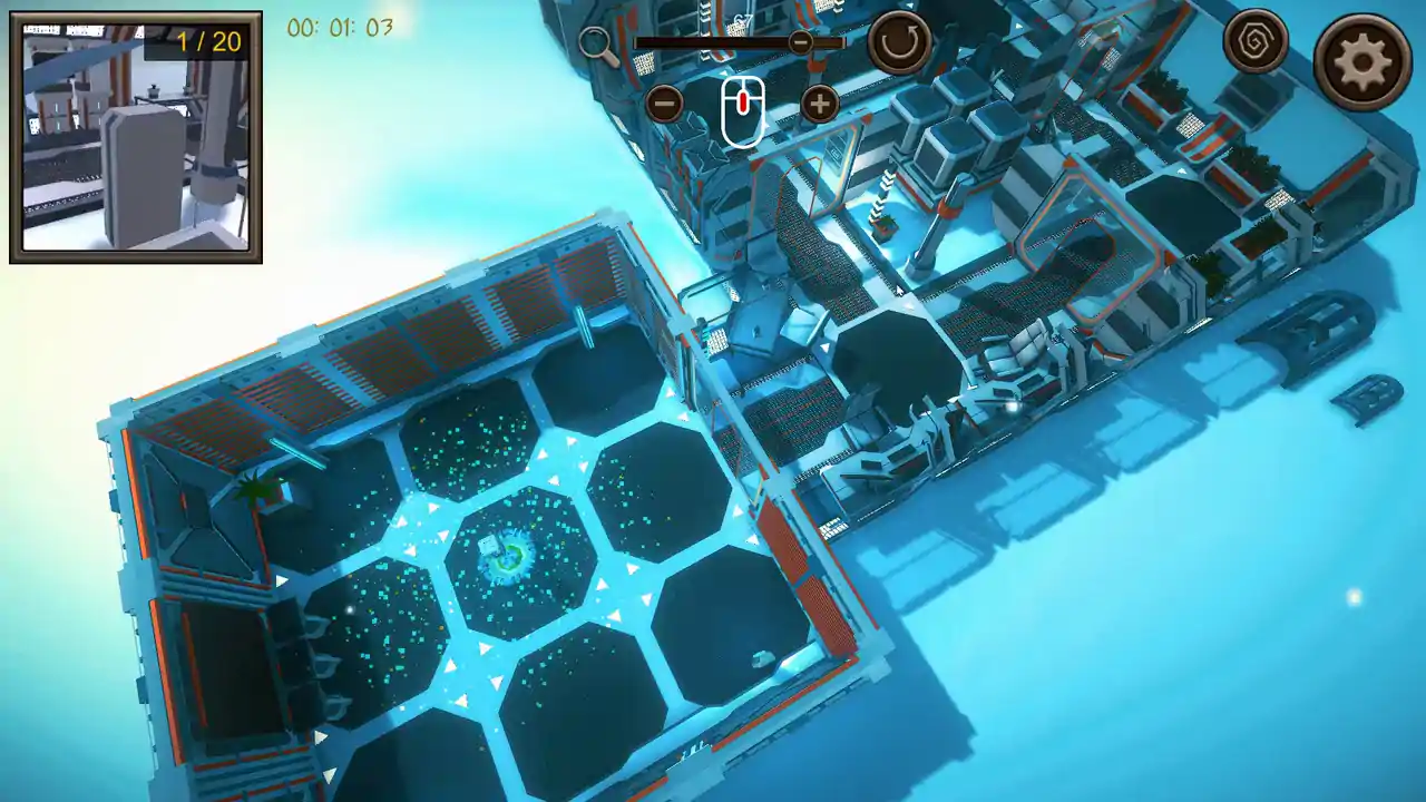 Hidden Space Station Top-Down 3D