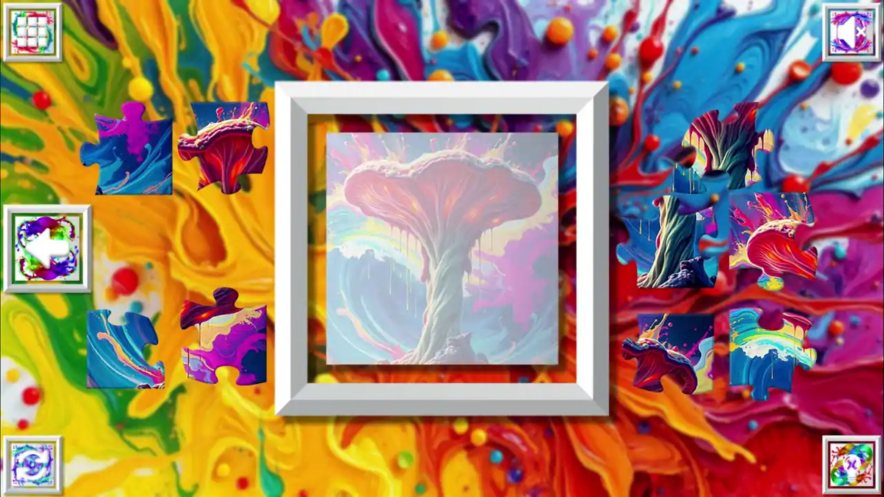 Color Splash: Mushrooms