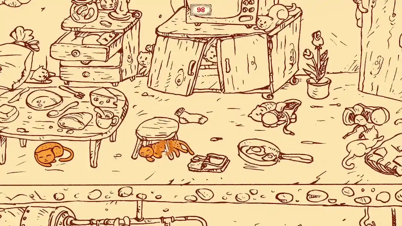 100 hidden Cats : Kitty House 2